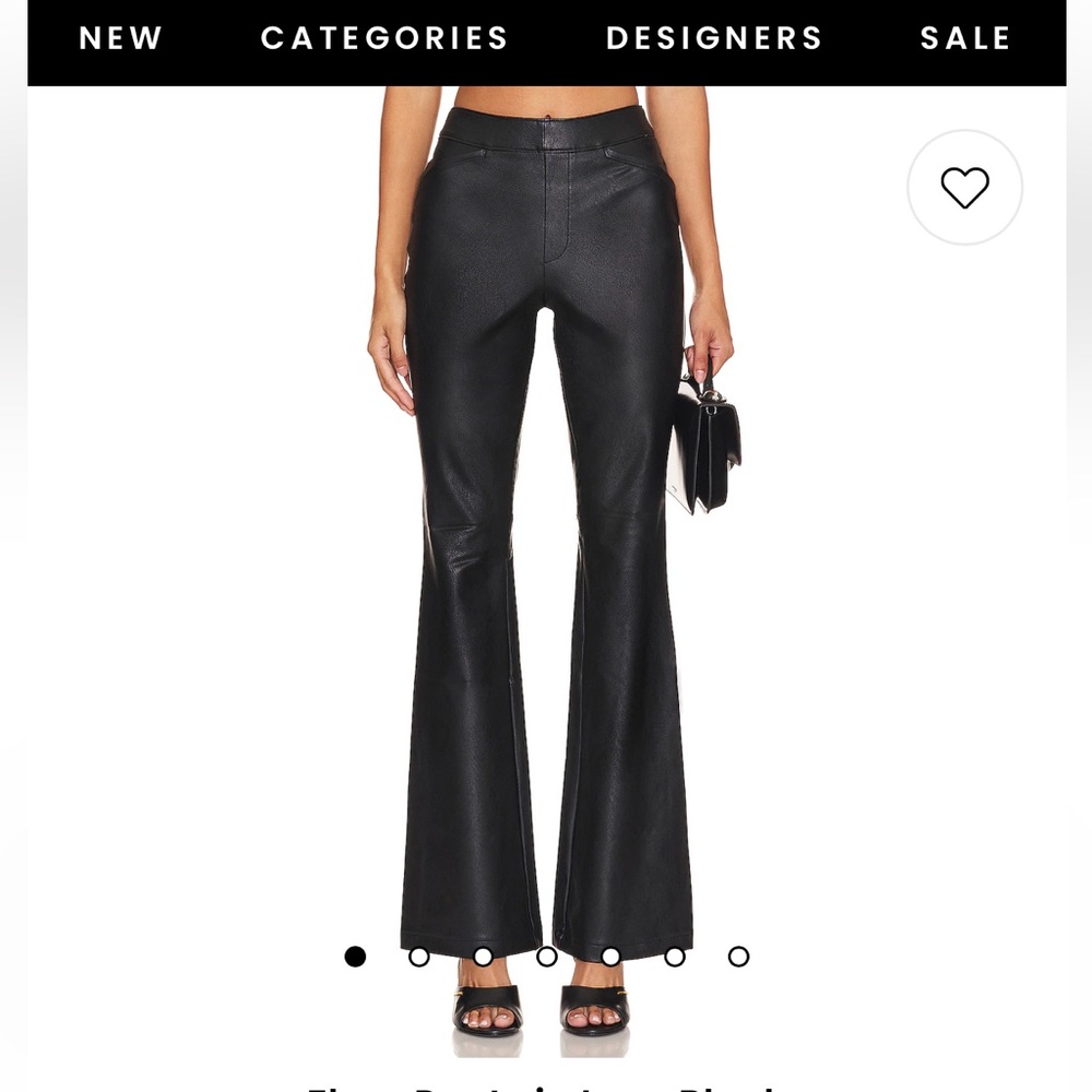 SPANX LEATHER-Like kick flare pant NWT